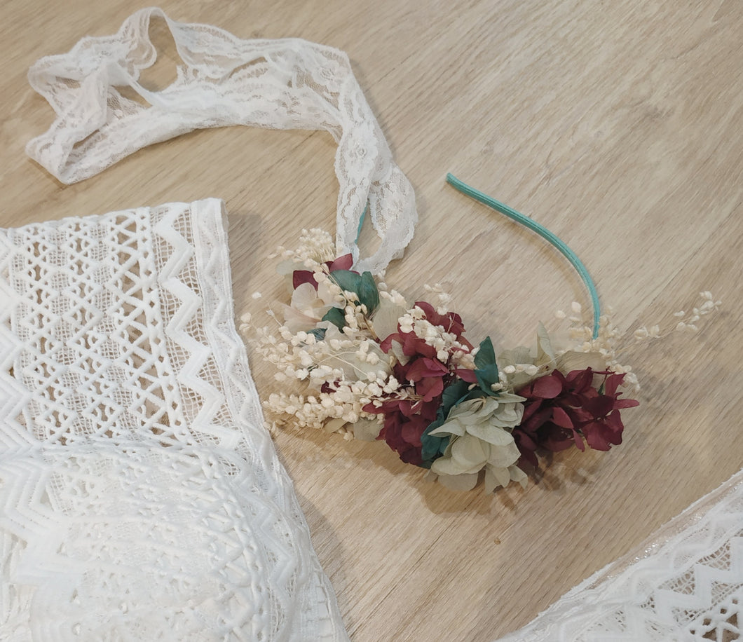 Diadema de flores dina